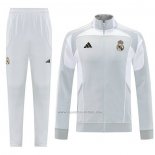 Chandal de Chaqueta del Real Madrid 2025-2026 Nino Gris Blanco
