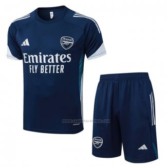 Chandal del Arsenal Manga Corta 2025-2026 Azul Gris - Pantalon Corto