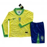 1ª Camiseta Brasil Manga Larga Nino 2024