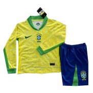 1ª Camiseta Brasil Manga Larga Nino 2024