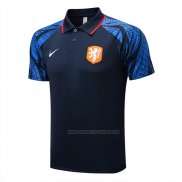 Camiseta Polo del Paises Bajos 2022-2023 Azul