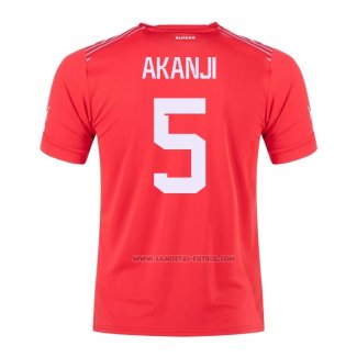1ª Camiseta Suiza Jugador Akanji 2022