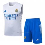 Chandal del Real Madrid Sin Mangas 2025-2026 Blanco Azul