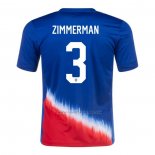 2ª Camiseta Estados Unidos Jugador Zimmerman 2024