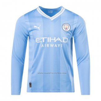 1ª Camiseta Manchester City Manga Larga 2023-2024