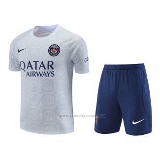 Chandal del Paris Saint-Germain Manga Corta 2022-2023 Gris - Pantalon Corto