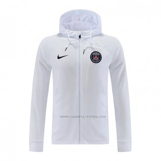 Chaqueta con Capucha del Paris Saint-Germain 2022-2023 Blanco