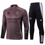 Chandal de Sudadera del Arsenal 2024-2025 Gris Purpura