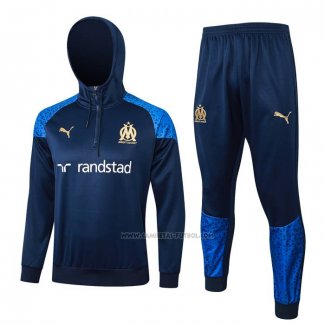 Chandal de Sudadera del Olympique Marsella 2023-2024 Azul Oscuro