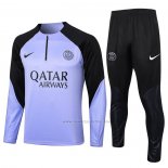 Chandal de Sudadera del Paris Saint-Germain 2023-2024 Violeta Claro