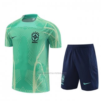 Chandal del Brasil Manga Corta 2022-2023 Verde - Pantalon Corto