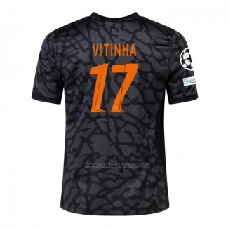 3ª Camiseta Paris Saint-Germain Jugador Vitinha 2023-2024