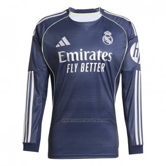 2ª Camiseta Real Madrid Manga Larga 2025-2026