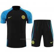 Chandal del Inter Milan Manga Corta 2022-2023 Negro - Pantalon Corto