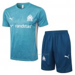Chandal del Olympique Marsella Manga Corta 2024-2025 Azul - Pantalon Corto
