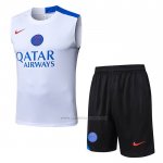 Chandal del Paris Saint-Germain Sin Mangas 2025-2026 Blanco