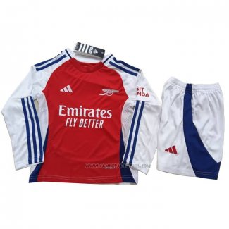 1ª Camiseta Arsenal Manga Larga Nino 2024-2025