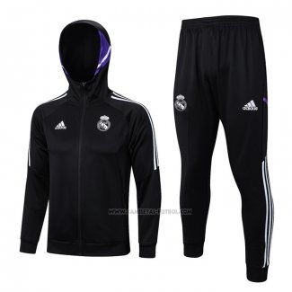 Chandal con Capucha del Real Madrid 2022-2023 Negro