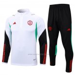 Chandal de Sudadera del Manchester United Nino 2023-2024 Blanco