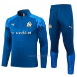 Chandal de Sudadera del Olympique Marsella Nino 2023-2024 Azul