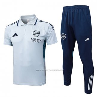 Conjunto Polo del Arsenal 2025-2026 Gris