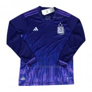 2ª Camiseta Argentina 3 Estrellas Manga Larga 2022