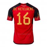 1ª Camiseta Belgica Jugador De Ketelaere 2022