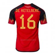 1ª Camiseta Belgica Jugador De Ketelaere 2022