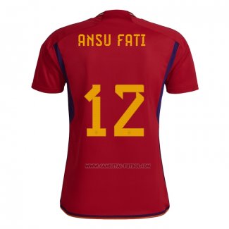 1ª Camiseta Espana Jugador Ansu Fati 2022