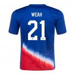 2ª Camiseta Estados Unidos Jugador Weah 2024