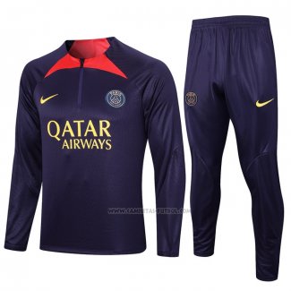 Chandal de Sudadera del Paris Saint-Germain 2023-2024 Purpura