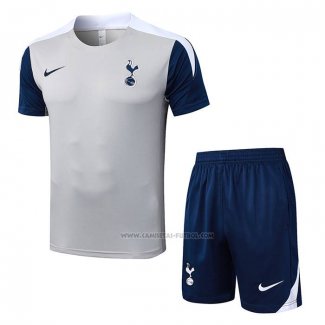 Chandal del Tottenham Hotspur Manga Corta 2025-2026 Gris - Pantalon Corto