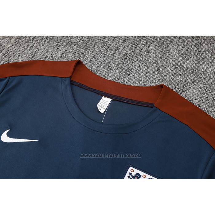 Chandal del Inglaterra Manga Corta 2024-2025 Azul - Pantalon Corto