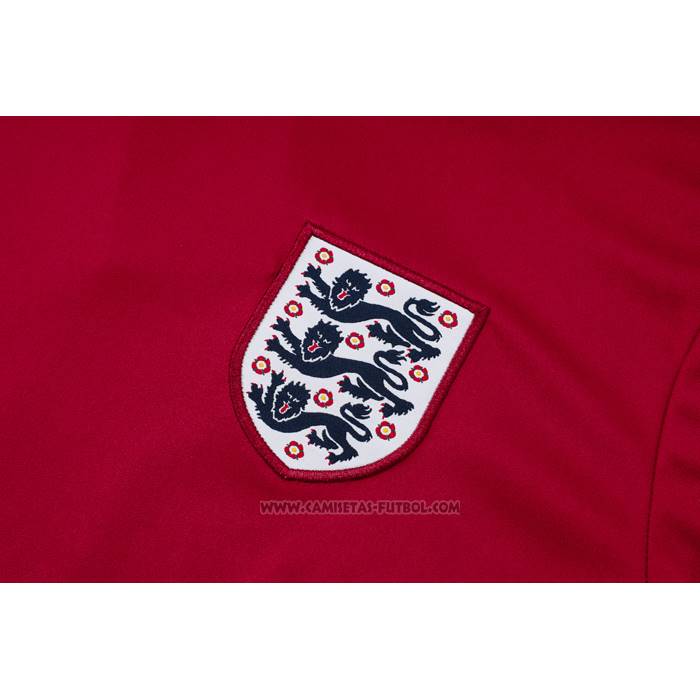 Chandal del Inglaterra Manga Corta 2024-2025 Rojo - Pantalon Corto