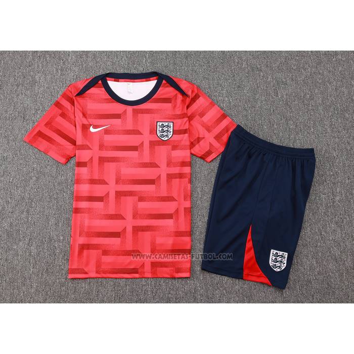 Chandal del Inglaterra Manga Corta 2024-2025 Rojo - Pantalon Corto