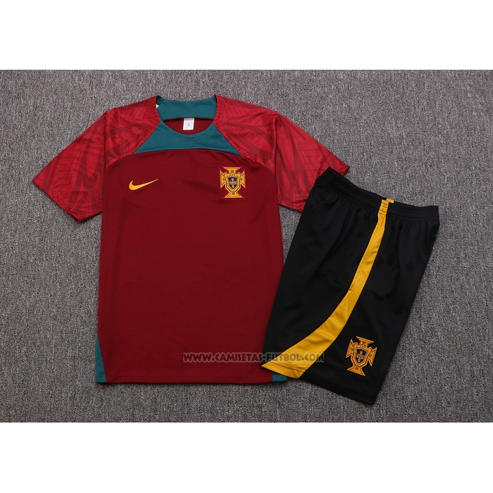 Chandal del Portugal Manga Corta 2022-2023 Rojo - Pantalon Corto